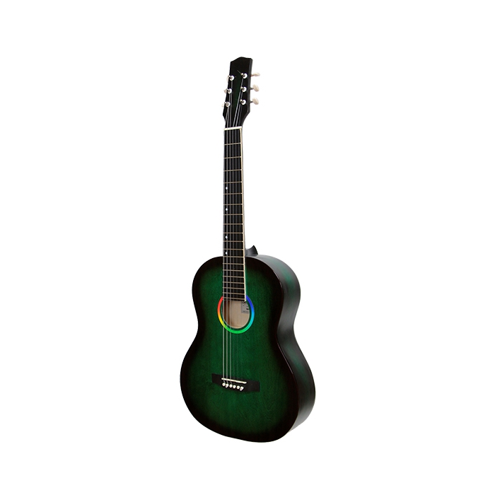 Акустическая гитара, зеленая, Амистар фото