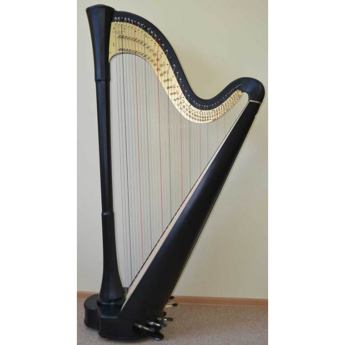 Арфа педальная, прямая дека, 46 струн, эбен, Срок изготовления 3 месяца, Resonance Harps фото