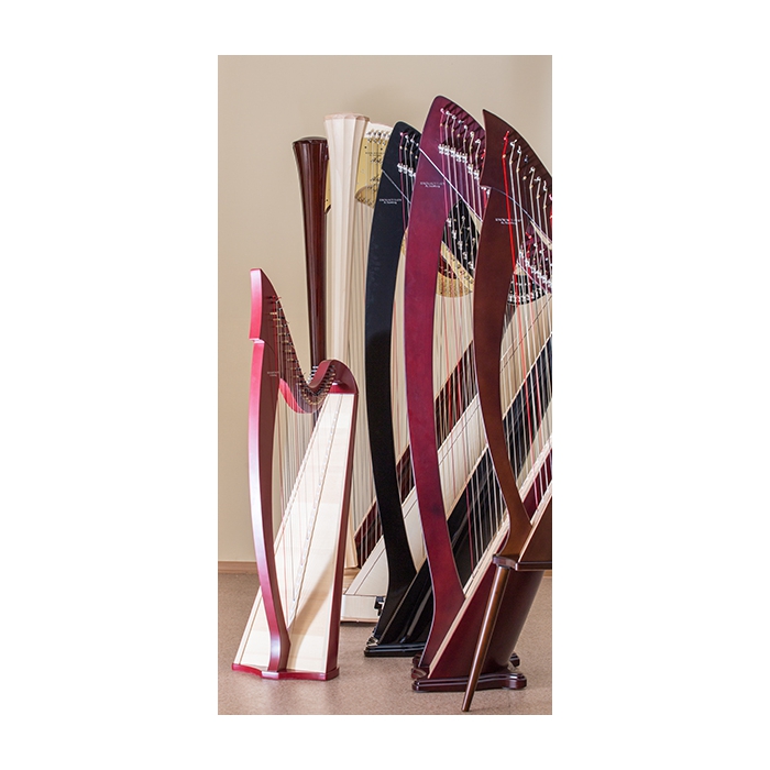 Арфа с леверсами 28 струн, цвет отделки - Махагони, Resonance Harps MIRA фото