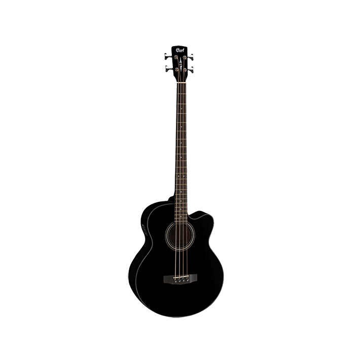Электро-акустическая бас-гитара, с вырезом, черная, Cort Acoustic Bass Series фото