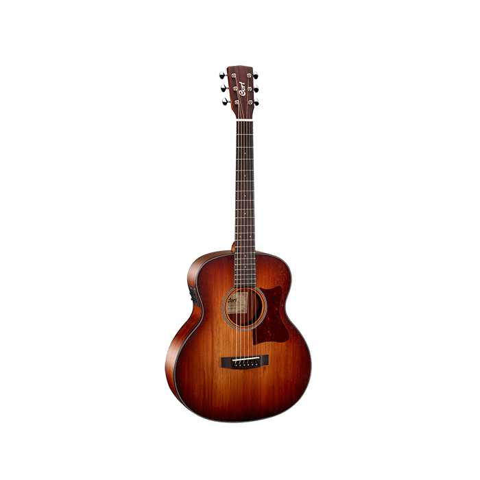 Электро-акустическая гитара 3/4 с чехлом, санберст, Cort CJ Series фото