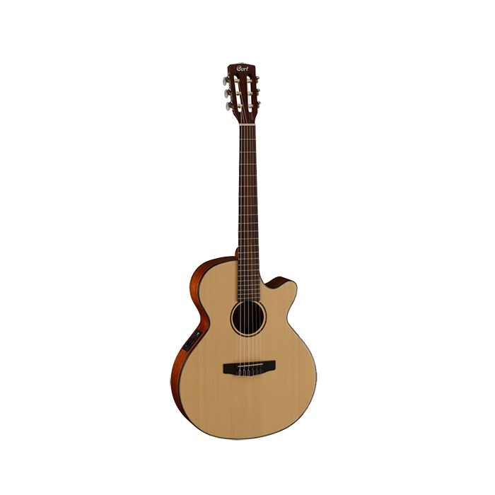 Классическая гитара со звукоснимателем, с вырезом, цвет натуральный, Cort Classic Series фото