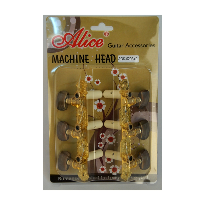 Комплект колковой механики на классическую гитару, позолоченный, Alice фото