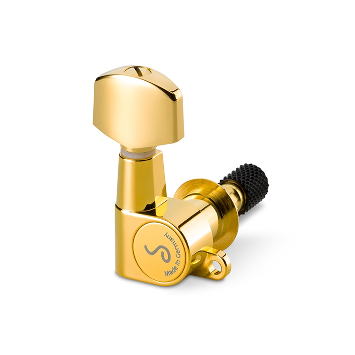 Комплект одиночной колковой механики, 6 л, мал, золото, Schaller M6 Mini Toplocking фото