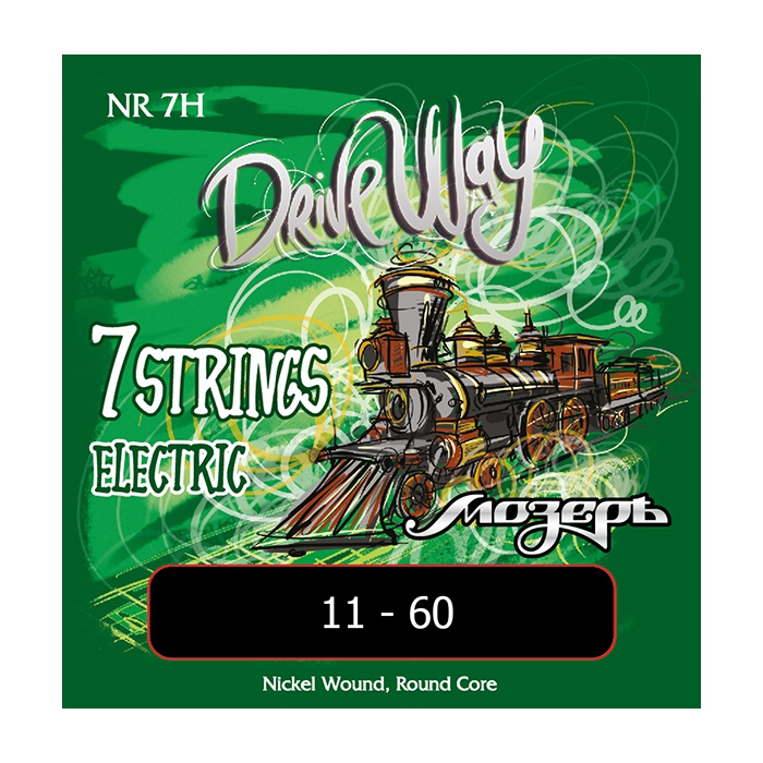 Комплект струн для 7-струнной электрогитары, никель, Heavy, 11-60, Мозеръ Drive Way фото