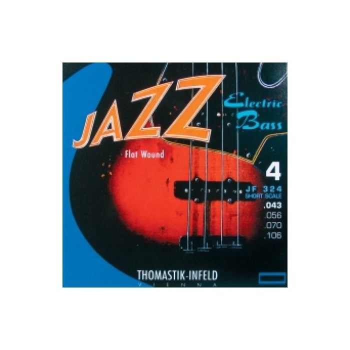 Комплект струн для бас-гитары, никель, плоская оплетка, 43-106, Thomastik Jazz Flat Wound фото