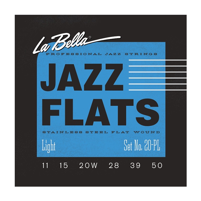 Комплект струн для джазовой электрогитары, никелированные, Light 11-50, La Bella Jazz Flats фото