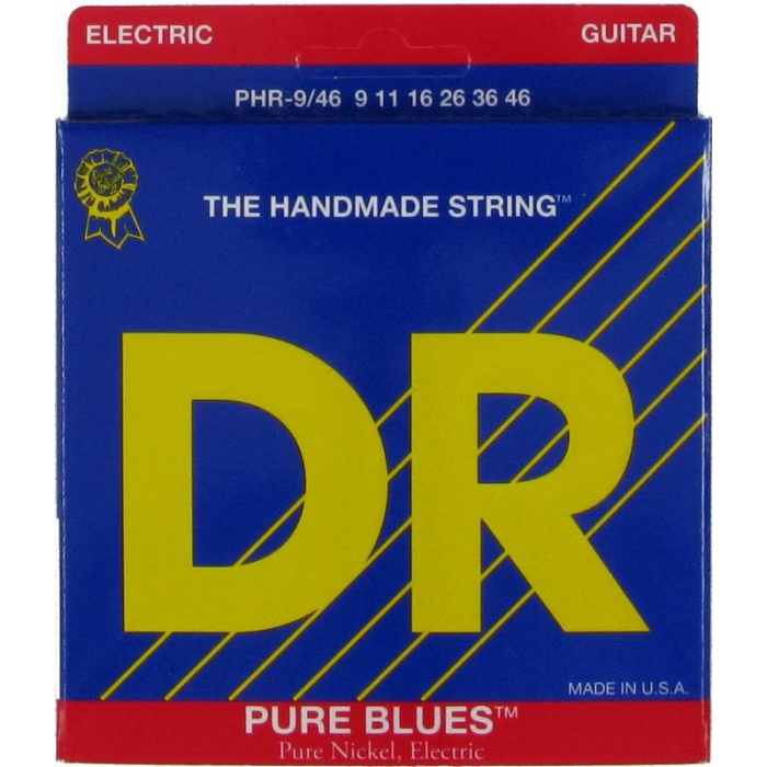 Комплект струн для электрогитары, никель, Light-Heavy, 9-46, DR Pure Blues фото