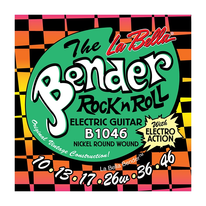 Комплект струн для электрогитары, никелированные, 10-46, La Bella The Bender Regular фото