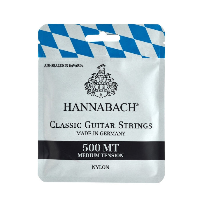 Комплект струн для классической гитары, посеребренная медь, среднее натяжение, Hannabach фото