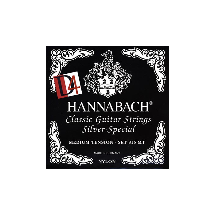 Комплект струн для классической гитары, посеребр,ср/нат, Hannabach Black SILVER SPECIAL фото