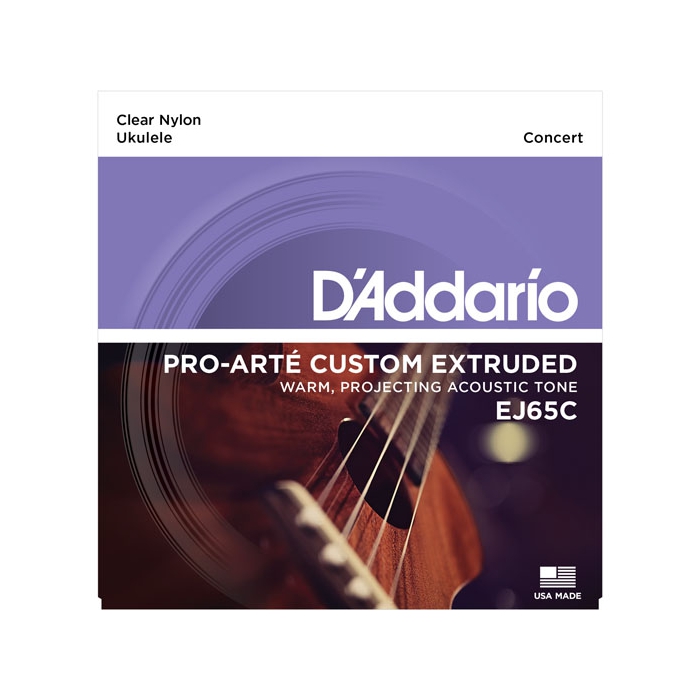 Комплект струн для концертного укулеле, прозрачный нейлон, D'Addario фото