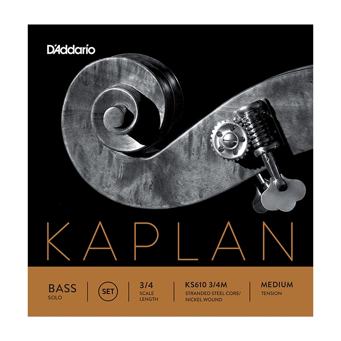 Комплект струн для контрабаса размером 3/4, среднее натяжение, D'Addario Kaplan Solo фото