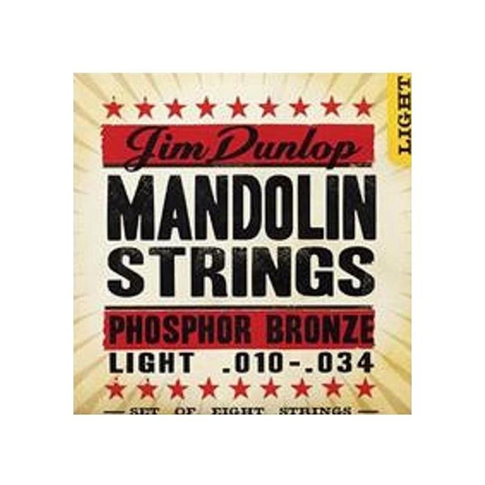 Комплект струн для мандолины, фосф.бронза, Light, 10-34, Dunlop фото