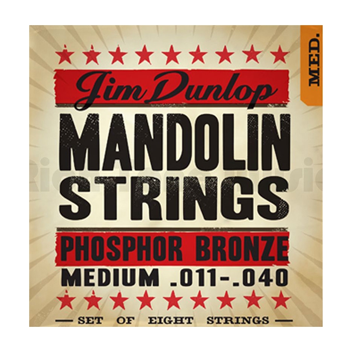 Комплект струн для мандолины, фосф.бронза, Medium, 11-40, Dunlop фото