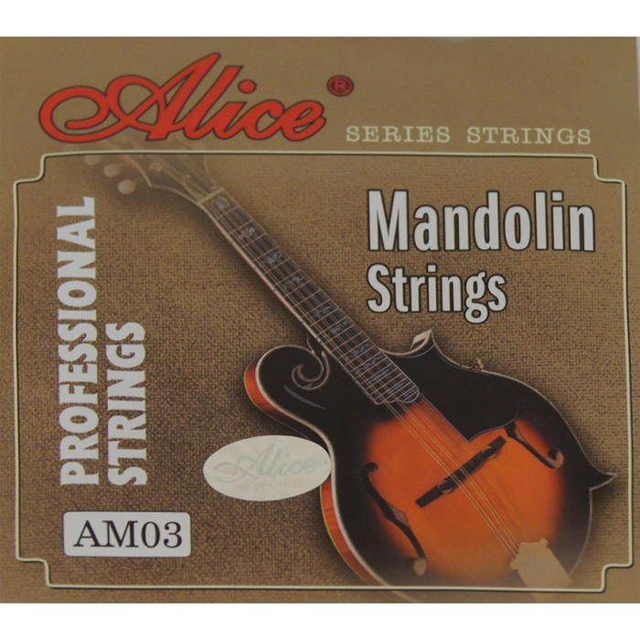 Комплект струн для мандолины, посеребренная медь, Alice фото