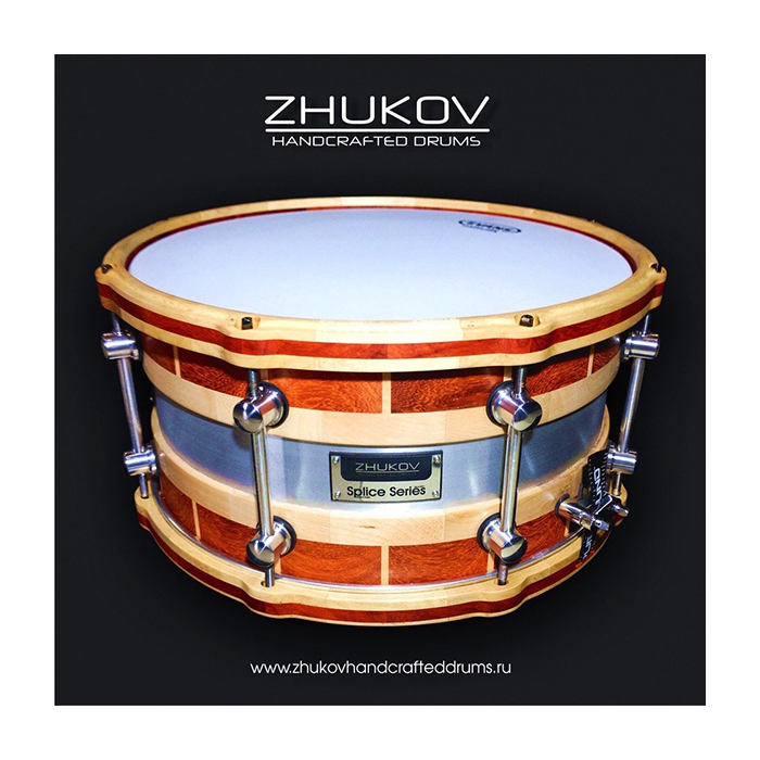 Малый барабан 14 x 7", падаук, Zhukov Handcrafted Drums Splice Series фото