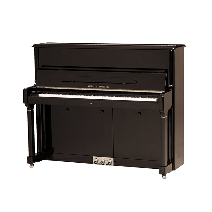 Пианино акустическое, черное, фурнитура хром, W.Steinberg Performance P125E фото