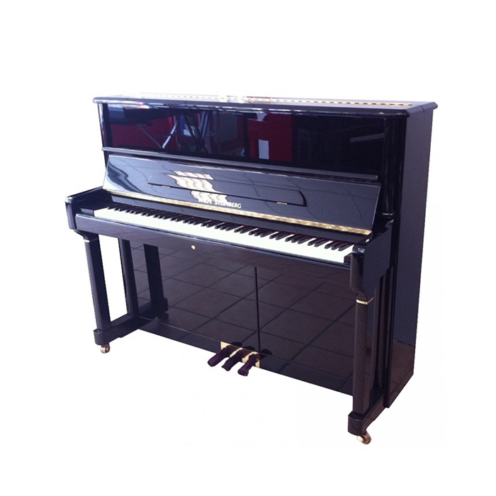 Пианино акустическое, черное, латунная фурнитура, W.Steinberg Performance P125E фото