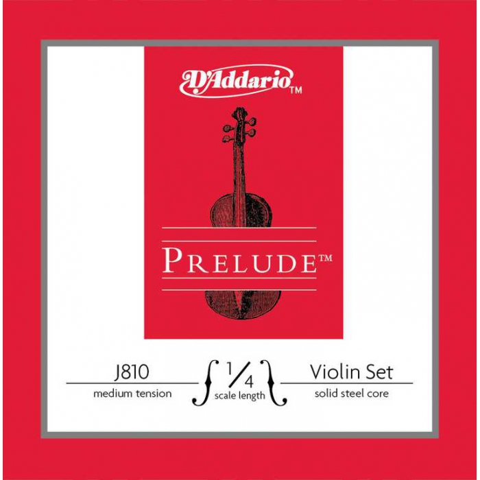 Струны для скрипки размером 1/4, среднее натяжение, 10 комплектов, D'Addario Prelude фото