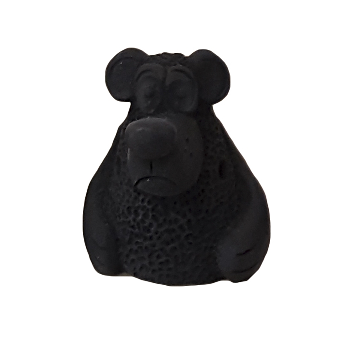Свистулька маленькая Медведь, черная, Керамика Щипановых фото