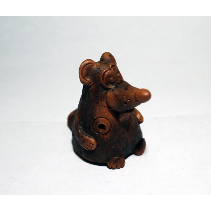 Свистулька маленькая Мышь, Керамика Щипановых фото