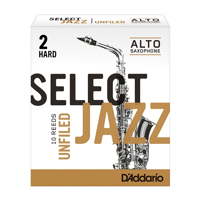 Трости для саксофона альт, размер 2, жесткие (Hard), 10шт, Rico Select Jazz Unfiled фото