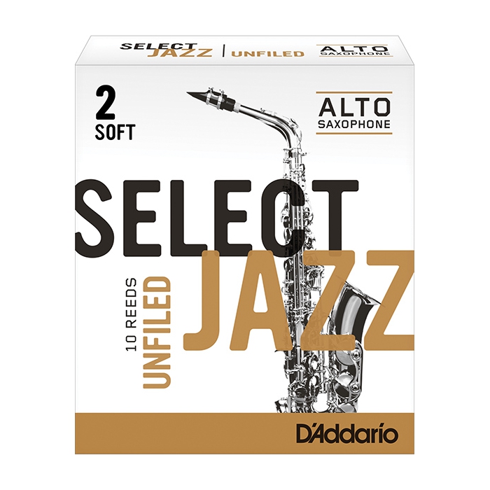Трости для саксофона альт, размер 2, мягкие (Soft), 10шт, Rico Select Jazz Unfiled фото