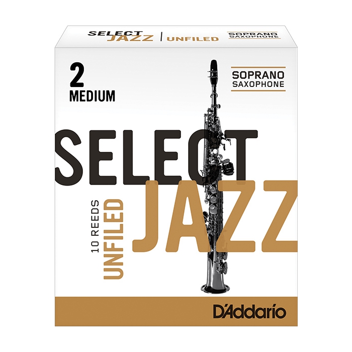 Трости для саксофона сопрано, размер 2 средние (Medium), 10шт, Rico Select Jazz Unfiled фото
