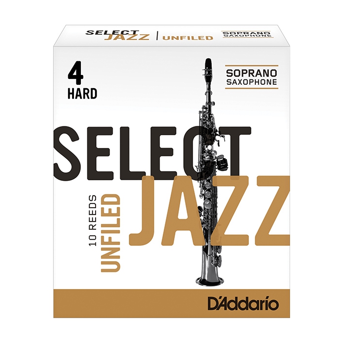 Трости для саксофона сопрано, размер 4 жесткие (Hard), 10шт, Rico Select Jazz Unfiled фото
