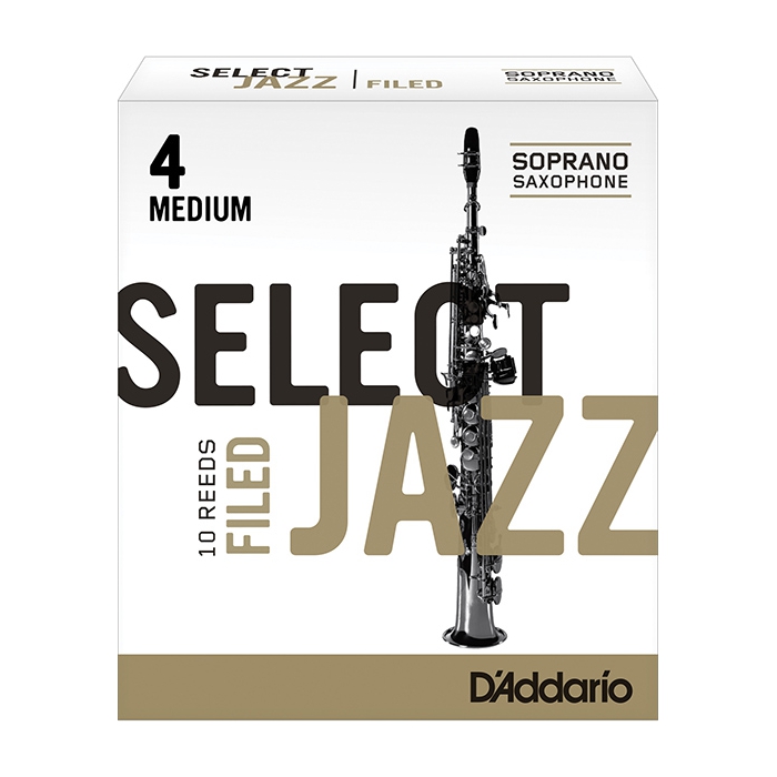 Трости для саксофона сопрано, размер 4 средние (Medium), 10шт, Rico Select Jazz Filed фото