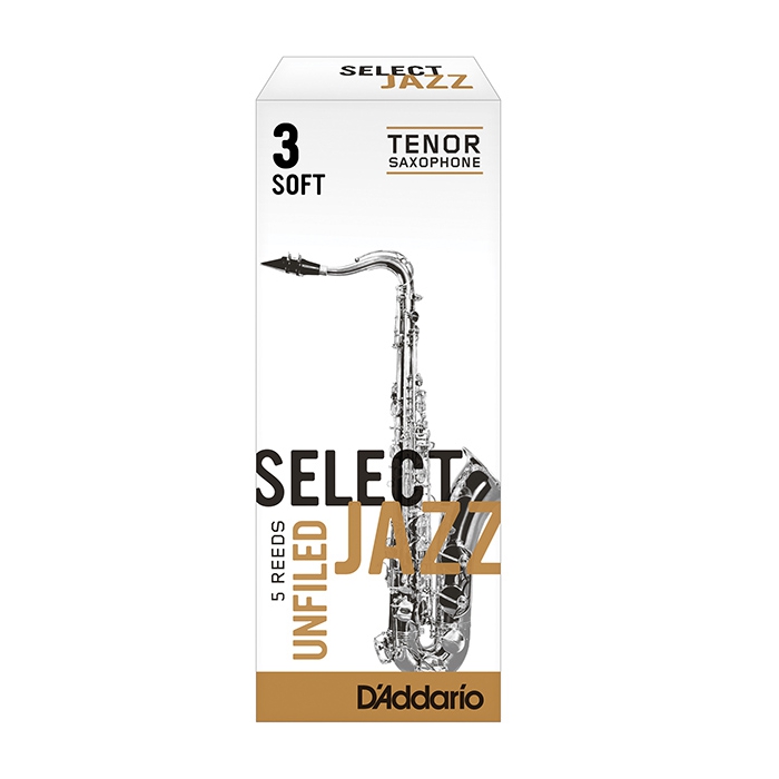 Трости для саксофона тенор, размер 3.0, мягкие (Soft), 5шт, Rico Select Jazz Unfiled фото