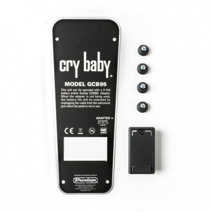 Задняя панель для педали Cry Baby, (панель, 4 ножки, отсек батареи), Dunlop фото